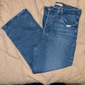 Levis ribcage straight ankle jeans